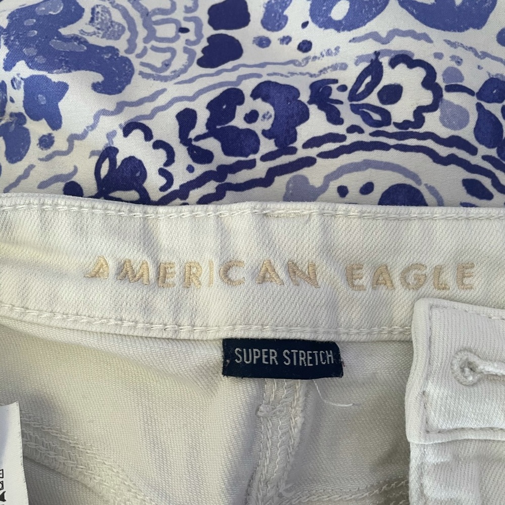 AE super high waist stretchy mom jean shorts